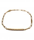 YONヨン）の古着「ラインストーン Infinity Chain Bracelet」｜ゴールド