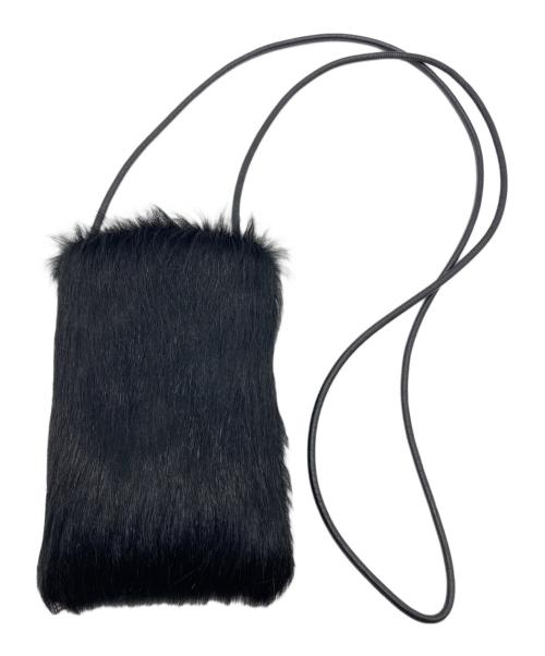 DRIES VAN NOTEN（ドリスヴァンノッテン）DRIES VAN NOTEN (ドリスヴァンノッテン) ヘアリーレザーフォンポーチ ブラックの古着・服飾アイテム
