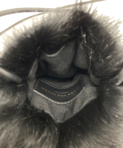 DRIES VAN NOTEN（ドリスヴァンノッテン）DRIES VAN NOTEN (ドリスヴァンノッテン) ヘアリーレザーフォンポーチ ブラックの古着・服飾アイテム