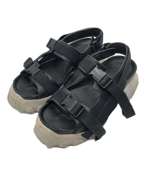 RICK OWENS（リックオウエンス）RICK OWENS (リックオウエンス) tractor sandal ブラック サイズ:36の古着・服飾アイテム
