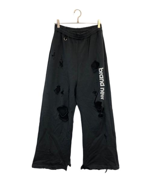 doublet（ダブレット）doublet (ダブレット) DESTROYED SWEAT PANTS ブラック サイズ:SIZE Mの古着・服飾アイテム
