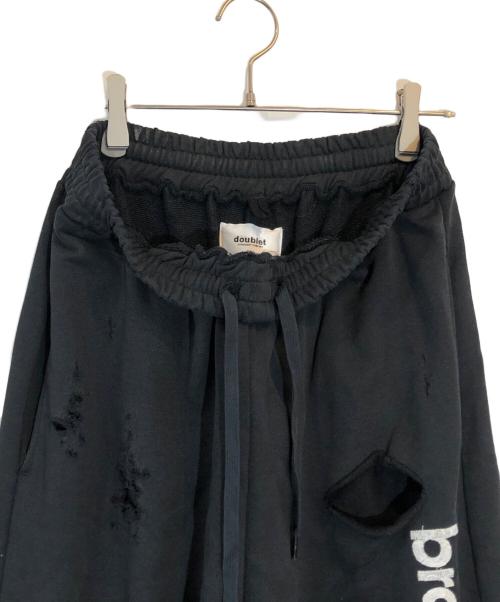 doublet（ダブレット）doublet (ダブレット) DESTROYED SWEAT PANTS ブラック サイズ:SIZE Mの古着・服飾アイテム