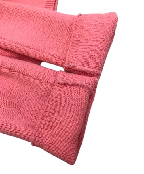 COMME des GARCONS GIRL（コムデギャルソンガール）COMME des GARCONS GIRL (コムデギャルソンガール) クロップ丈クルーネックニット ピンク サイズ:SIZE Mの古着・服飾アイテム