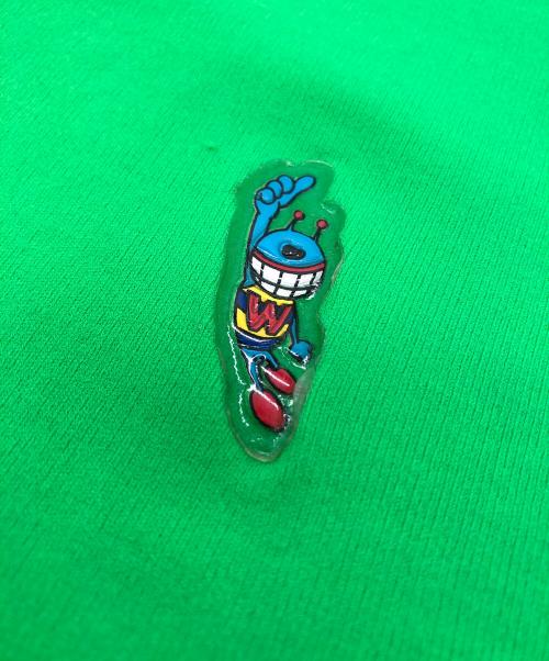 WILD AND LETHAL TRASH（ワイルド アンド リーサル トラッシュ）WILD AND LETHAL TRASH (ワイルド アンド リーサル トラッシュ) パクパクくんストレッチカットソー グリーン サイズ:XSの古着・服飾アイテム