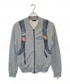 JUNIOR GAULTIERジュニアゴルチエ）の古着「プリントスウェットブルゾン」｜グレー