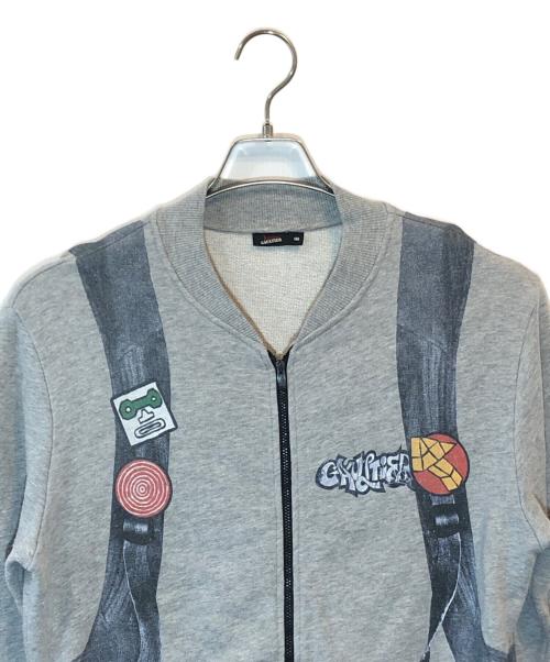 JUNIOR GAULTIER（ジュニアゴルチエ）JUNIOR GAULTIER (ジュニアゴルチエ) プリントスウェットブルゾン グレー サイズ:14Aの古着・服飾アイテム