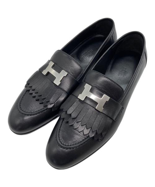 HERMES（エルメス）HERMES (エルメス) モカシン ロワイヤル ブラック サイズ:36の古着・服飾アイテム