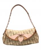 Christian Diorクリスチャン ディオール）の古着「ロマンティック ハートチャーム トロッターハンドバッグ」｜ベージュ