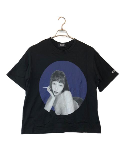 WILD SIDE YOHJI YAMAMOTO（ワイルドサイド ヨウジ ヤマモト）WILD SIDE YOHJI YAMAMOTO (ワイルドサイド ヨウジ ヤマモト) Kie Einzelganger Portrait T-shirt B ブラック サイズ:SIZE 3の古着・服飾アイテム