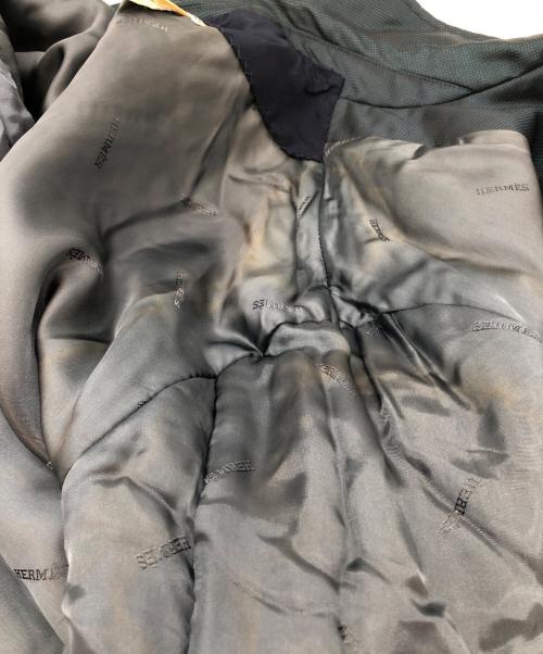 HERMES（エルメス）HERMES (エルメス) 中綿ステンカラーコート ネイビー サイズ:SIZE 48の古着・服飾アイテム