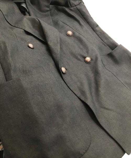 TAGLIATORE（タリアトーレ）TAGLIATORE (タリアトーレ) リネンダブルテーラードジャケット ブラック サイズ:SIZE 50の古着・服飾アイテム
