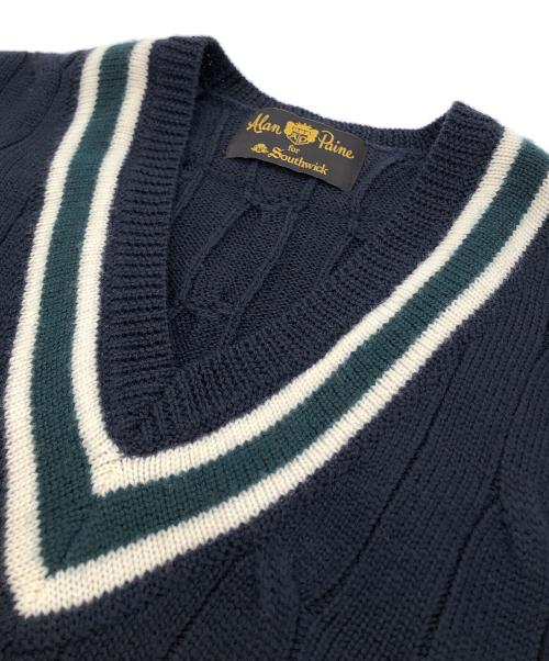 ALAN PAINE（アランペイン）ALAN PAINE (アランペイン) Wool Cricket Vest ネイビー サイズ:EUR50の古着・服飾アイテム