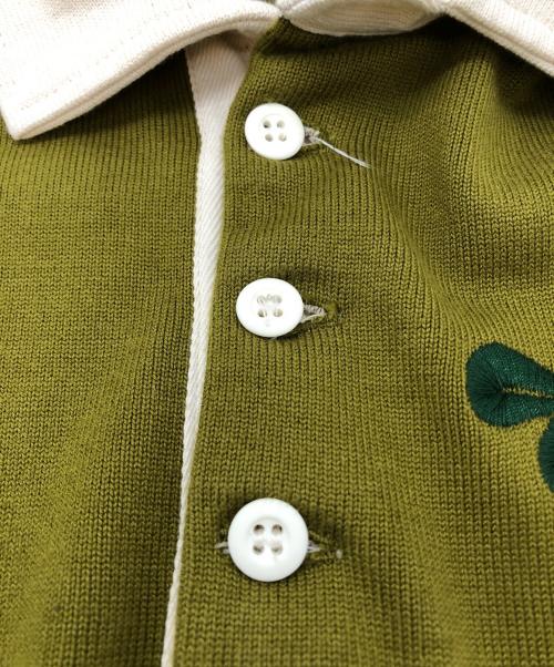 Rowing  Blazers（ローイングブレザーズ）Rowing  Blazers (ローイングブレザーズ) 刺繍ラガーシャツ カーキ サイズ:SIZE Mの古着・服飾アイテム