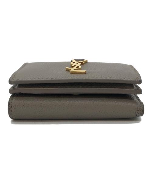 Yves Saint Laurent（イヴサンローラン）Yves Saint Laurent (イヴサンローラン) オリガミ タイニーウォレット グレー サイズ:下記参照の古着・服飾アイテム