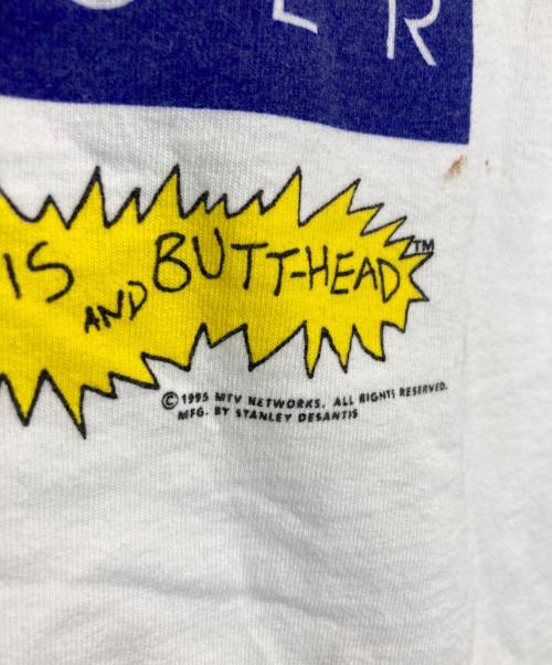 STANLEY DESANTIS（スタンリーデサンティス）STANLEY DESANTIS (スタンリーデサンティス) BEAVIS AND BUTT-HEAD T-Shirt（ビーバス・アンド・バットヘッド） ホワイト サイズ:XLの古着・服飾アイテム