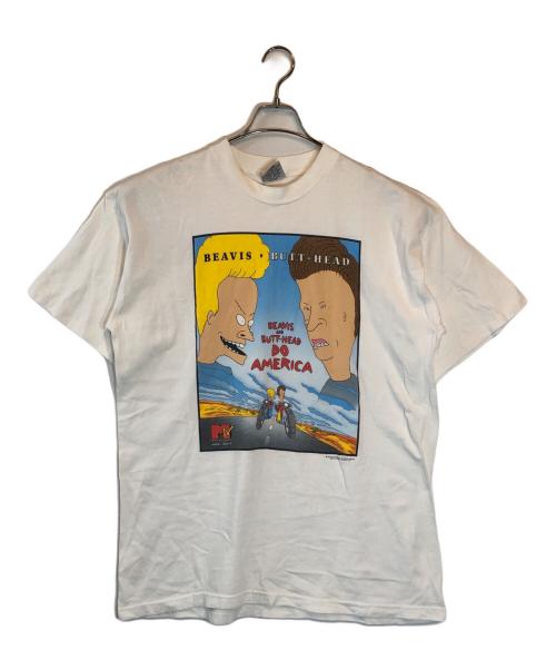 Beavis & Butt-Head（ビーバス・アンド・バットヘッド）Beavis & Butt-Head (ビーバス・アンド・バットヘッド) プリントTシャツ ホワイト サイズ:SIZE XLの古着・服飾アイテム