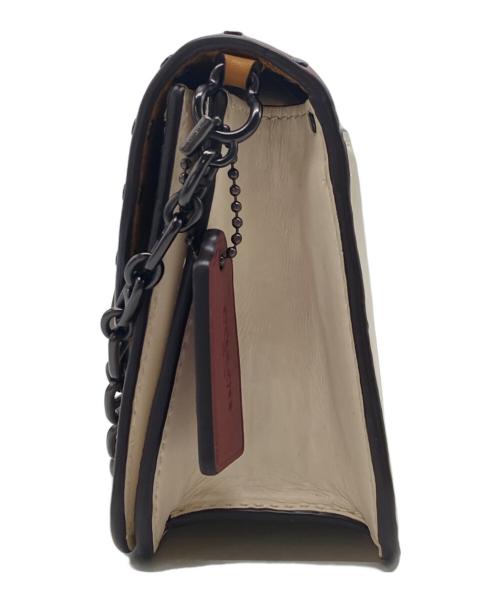 COACH（コーチ）COACH (コーチ) ビート クロスボディ クラッチ ウィズ ホース アンド キャリッジ プリント ハンドバッグ ボルドー×ホワイトの古着・服飾アイテム