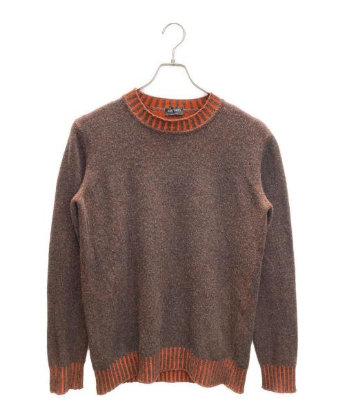ZANIERI（ザニエリ）ZANIERI (ザニエリ) クルーネックメランジニット ブラウン サイズ:表記なしの古着・服飾アイテム