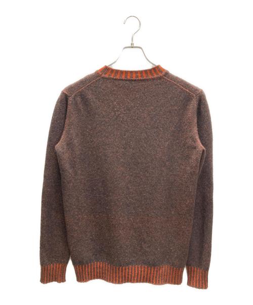 ZANIERI（ザニエリ）ZANIERI (ザニエリ) クルーネックメランジニット ブラウン サイズ:表記なしの古着・服飾アイテム