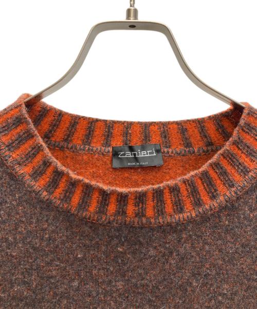 ZANIERI（ザニエリ）ZANIERI (ザニエリ) クルーネックメランジニット ブラウン サイズ:表記なしの古着・服飾アイテム