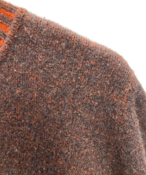 ZANIERI（ザニエリ）ZANIERI (ザニエリ) クルーネックメランジニット ブラウン サイズ:表記なしの古着・服飾アイテム