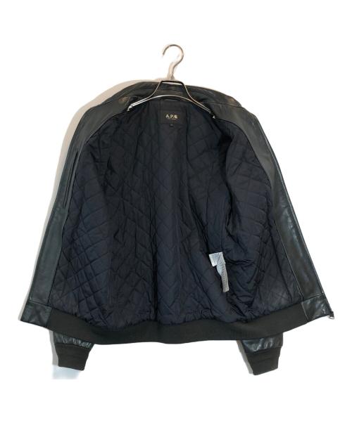 A.P.C.（アーペーセー）A.P.C. (アーペーセー) CarHartt (カーハート) Detroit Leather Jacket ブラック サイズ:SIZE Sの古着・服飾アイテム