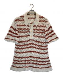 OUR LEGACY（アワーレガシー）の古着「BIG PIQUE SHORT SLEEVE」｜ベージュ×レッド