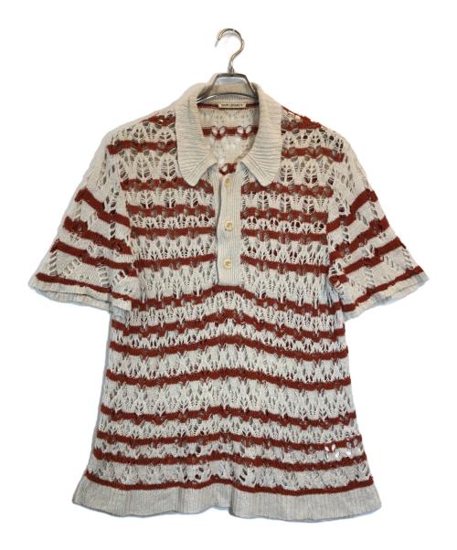 OUR LEGACY（アワーレガシー）OUR LEGACY (アワーレガシー) BIG PIQUE SHORT SLEEVE ベージュ×レッド サイズ:SIZE 46の古着・服飾アイテム