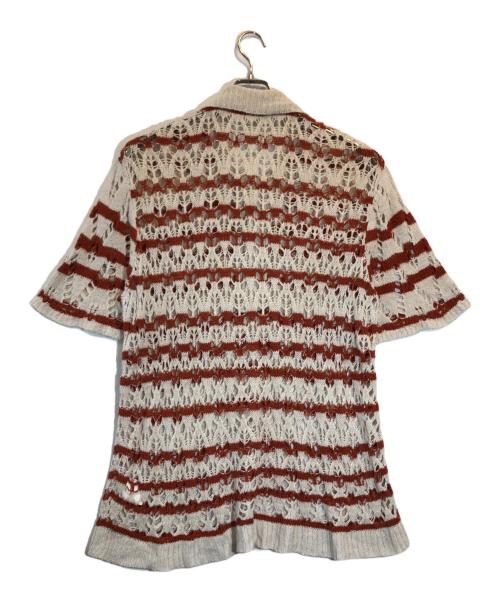 OUR LEGACY（アワーレガシー）OUR LEGACY (アワーレガシー) BIG PIQUE SHORT SLEEVE ベージュ×レッド サイズ:SIZE 46の古着・服飾アイテム