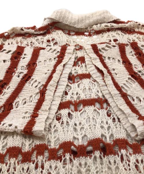 OUR LEGACY（アワーレガシー）OUR LEGACY (アワーレガシー) BIG PIQUE SHORT SLEEVE ベージュ×レッド サイズ:SIZE 46の古着・服飾アイテム