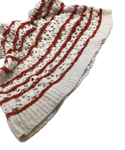 OUR LEGACY（アワーレガシー）OUR LEGACY (アワーレガシー) BIG PIQUE SHORT SLEEVE ベージュ×レッド サイズ:SIZE 46の古着・服飾アイテム