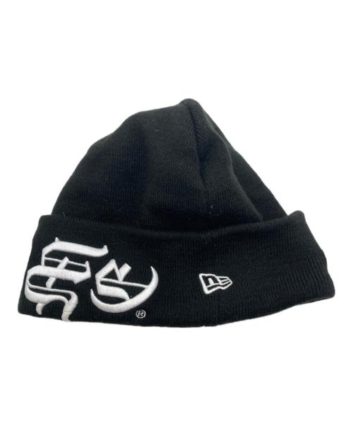New Era（ニューエラ）New Era (ニューエラ) SUPREME (シュプリーム) Blackletter Beanie ブラック サイズ:FREEの古着・服飾アイテム