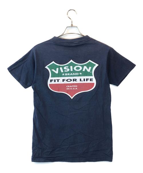 VISION STREET WEAR（ヴィションストリートウェアー）VISION STREET WEAR (ヴィションストリートウェアー) プリントTシャツ ネイビー サイズ:XLの古着・服飾アイテム