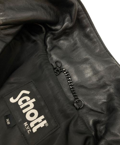 Schott（ショット）Schott (ショット) ライダースジャケット ブラック サイズ:XSの古着・服飾アイテム