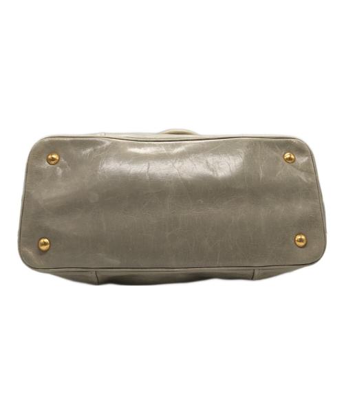 PRADA（プラダ）PRADA (プラダ) VITELLO SHINE ハンドバッグ グレーの古着・服飾アイテム