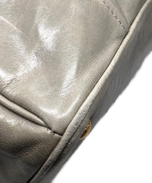 PRADA（プラダ）PRADA (プラダ) VITELLO SHINE ハンドバッグ グレーの古着・服飾アイテム