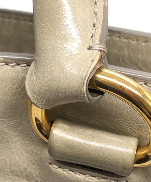PRADA（プラダ）PRADA (プラダ) VITELLO SHINE ハンドバッグ グレーの古着・服飾アイテム