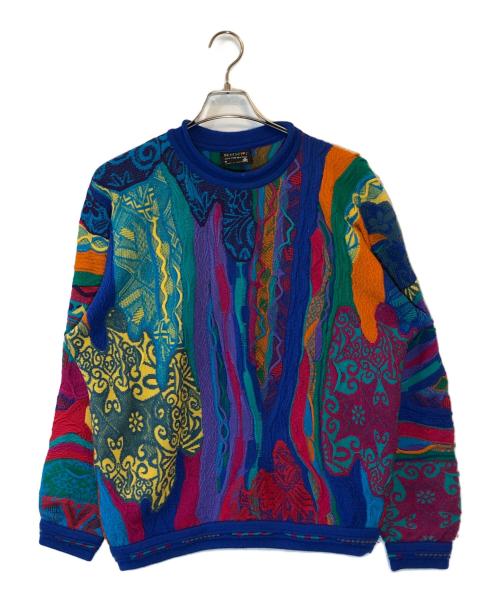 Coogi（クージー）Coogi (クージー) ウール3Dニット マルチカラー サイズ:Sの古着・服飾アイテム