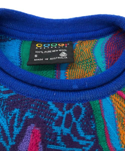Coogi（クージー）Coogi (クージー) ウール3Dニット マルチカラー サイズ:Sの古着・服飾アイテム