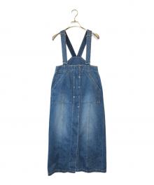 SERGE de bleu（サージ デ ブルー）の古着「サージ サロペットスカート」｜ブルー