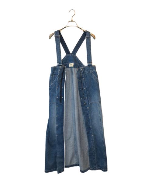 SERGE de bleu（サージ デ ブルー）SERGE de bleu (サージ デ ブルー) サージ サロペットスカート ブルー サイズ:３６の古着・服飾アイテム