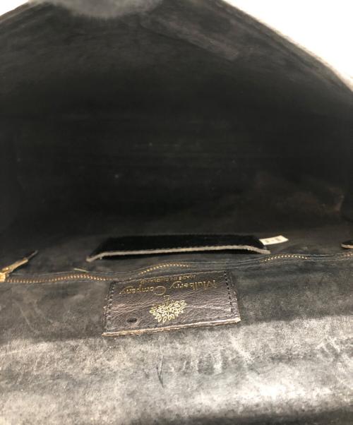 MULBERRY（マルベリー）MULBERRY (マルベリー) クロコ型押しハンドバッグ ブラックの古着・服飾アイテム