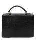 MULBERRY (マルベリー) クロコ型押しハンドバッグ ブラック：18000円