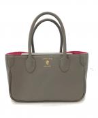 A.D.M.J.エーディーエムジェイ）の古着「レザーハンドバッグ」｜グレー×ピンク