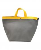 Herve Chapelierエルベシャプリエ）の古着「リュクス舟型 ハンドバッグ」｜グレー×イエロー