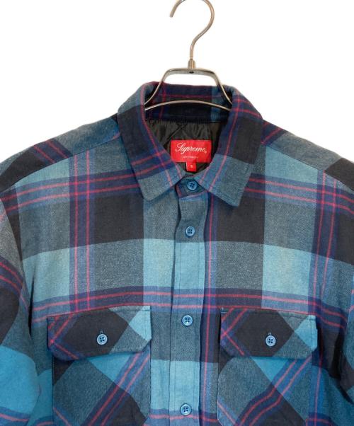 SUPREME（シュプリーム）Supreme (シュプリーム) Quilted Flannel Shirt グリーン サイズ:Sの古着・服飾アイテム