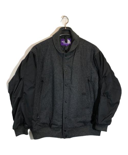 THE NORTHFACE PURPLELABEL（ザ・ノースフェイス パープルレーベル）THE NORTHFACE PURPLELABEL (ザ・ノースフェイス パープルレーベル) Herringbone Tweed Varsity Jacket グレー サイズ:SIZE Lの古着・服飾アイテム