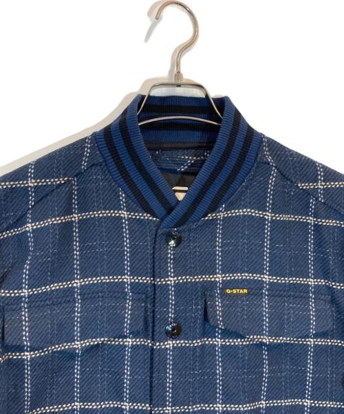 G-STAR RAW（ジースターロゥ）G-STAR RAW (ジースターロゥ) Bomber Collar Overshirt ネイビー サイズ:Mの古着・服飾アイテム