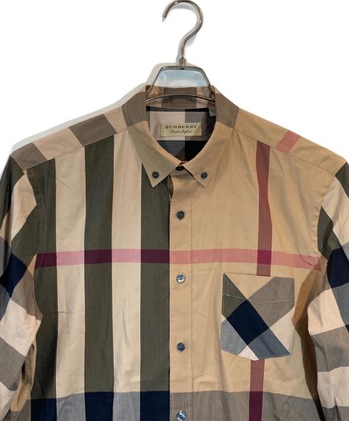 BURBERRY（バーバリー）BURBERRY (バーバリー) ノヴァチェック ボタンダウン 長袖シャツ ベージュ サイズ:XLの古着・服飾アイテム
