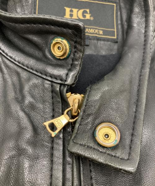 Hysteric Glamour（ヒステリックグラマー）Hysteric Glamour (ヒステリックグラマー) ラムレザージャケット ブラック サイズ:Mediumの古着・服飾アイテム